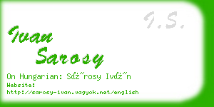 ivan sarosy business card